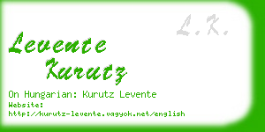 levente kurutz business card